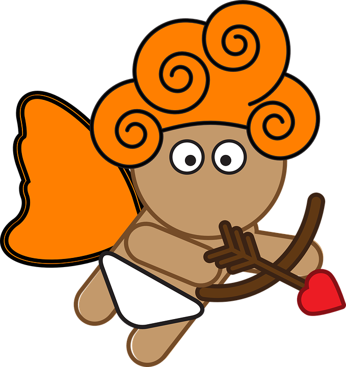 Goldfish Cliparts Girl 22, - Animasi Cupid - Png Download (679x720), Png Download