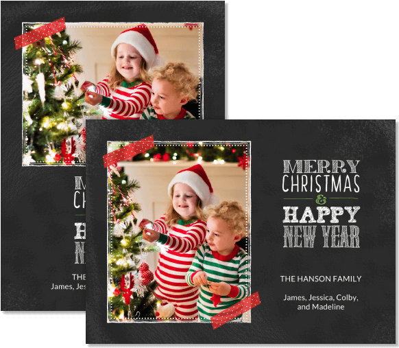 Chalkboard Christmas - Price - $13 - 90 Per Order Of - Kids Waking Up On Christmas Clipart (600x600), Png Download