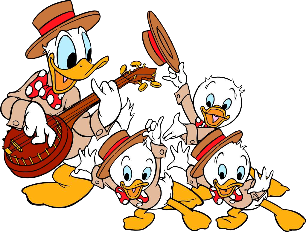 Donald Duck Clipart Disney Music - Pato Donald E Seus Sobrinhos - Png Download (1023x774), Png Download