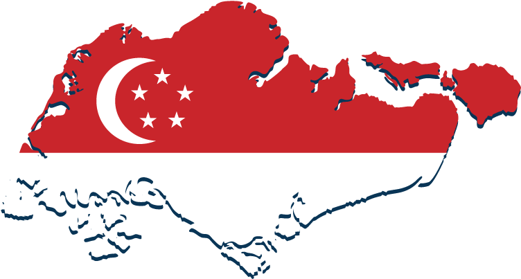 A Cosmopolitan City With A Rich History And Culture - Singapore Map With Flag Clipart (800x600), Png Download