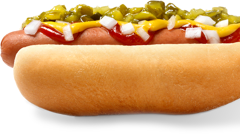 Hot Dog With Olives Clipart (800x448), Png Download