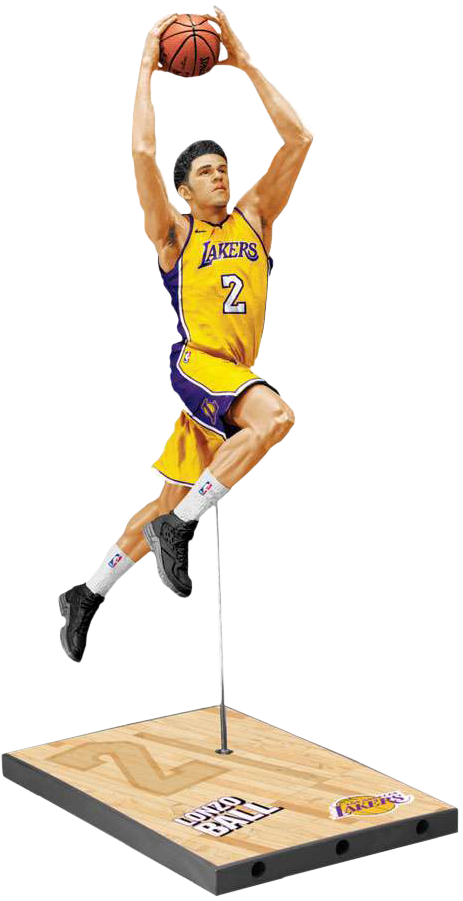 Lonzo Ball 7” Action Figure By Mcfarlane Toys - Lonzo Ball Action Figure Clipart (463x901), Png Download