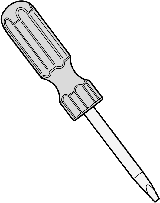 Medium Image - Screwdriver Black And White Png Clipart (744x800), Png Download