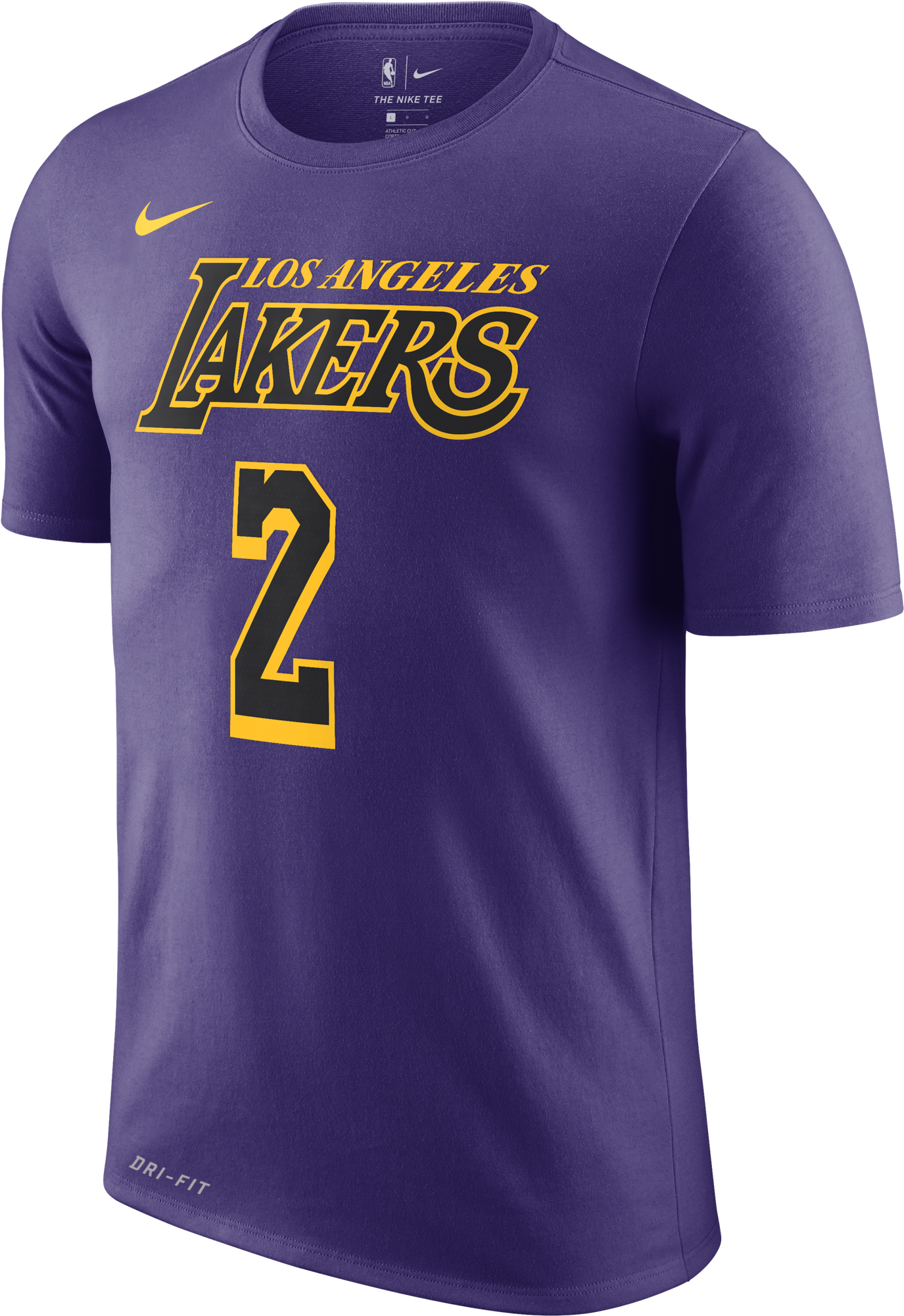 Nike Nba Lonzo Ball Los Angeles Lakers Dry Tee - Kyle Kuzma Shirt Clipart (2000x2000), Png Download
