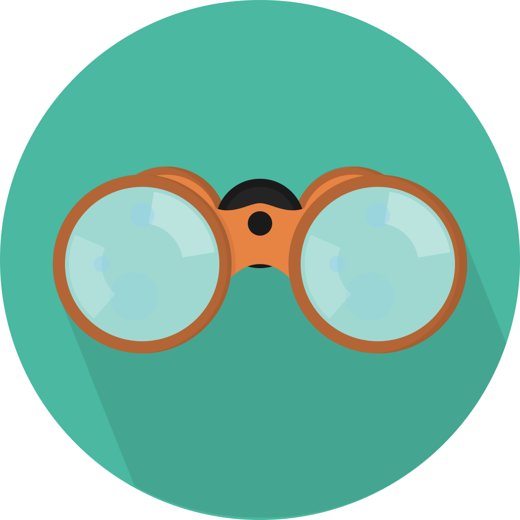 Creative Tail Objects Binoculars - Transparent Background Binoculars Icon Clipart (768x768), Png Download