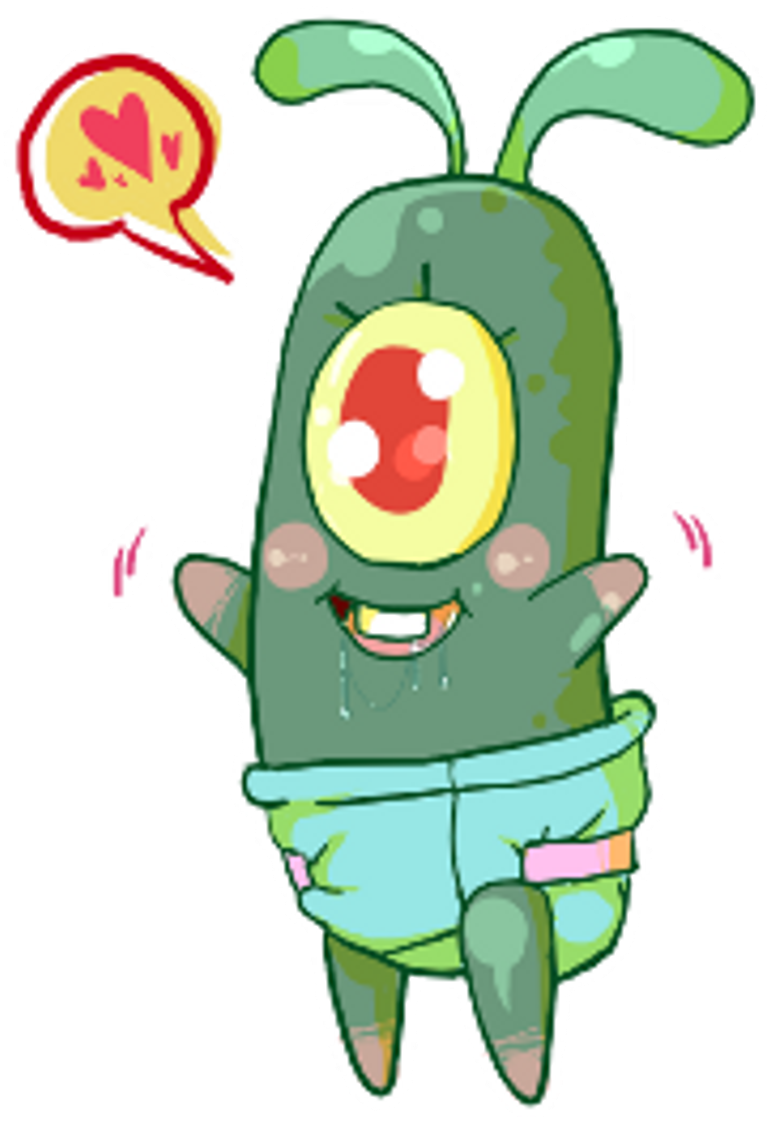 Plankton Sticker - Baby Plankton Clipart (1024x1284), Png Download