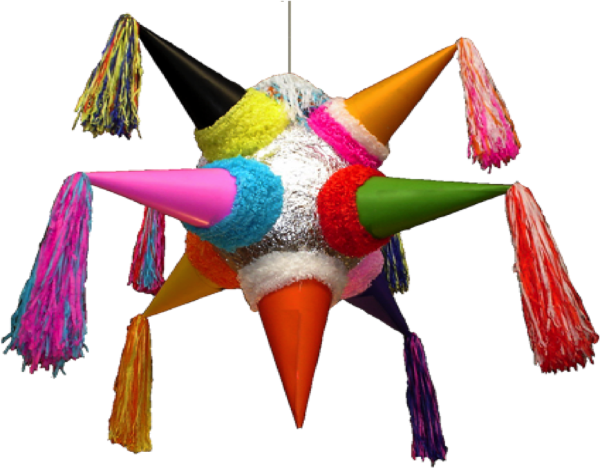 Piñata Navideña Png - Piñata De Navidad De 7 Picos Clipart (921x695), Png Download