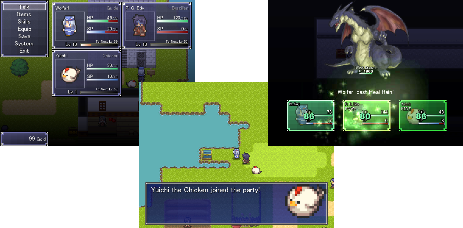 Game Sample Wolf Collage - Wolf Rpg Editor Clipart (1520x748), Png Download