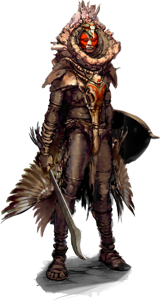 D Female Pieces No Boobplate Or - African Barbarian Clipart (536x1000), Png Download