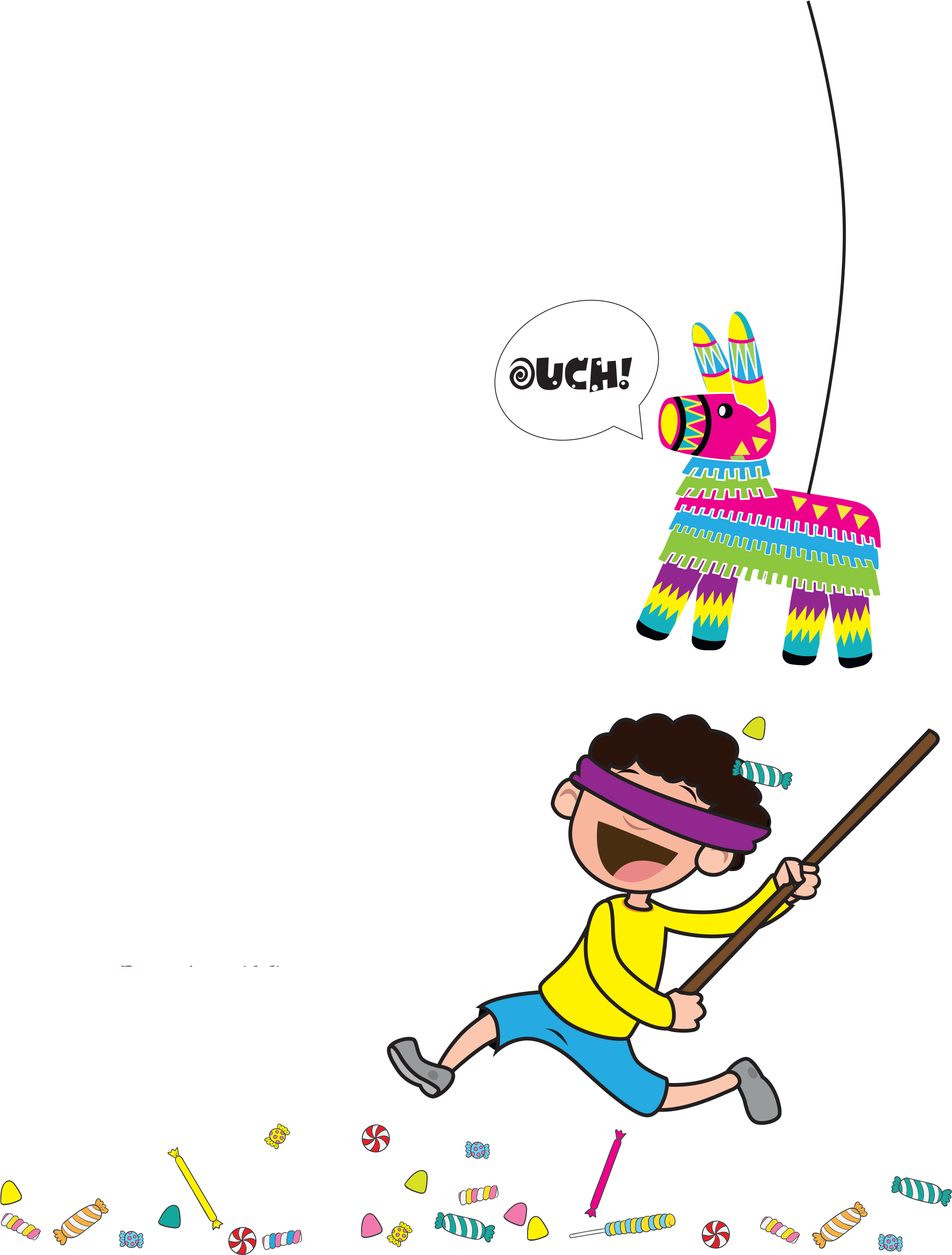 Breaking A Star Pinata Clipart - Png Download (2554x3370), Png Download