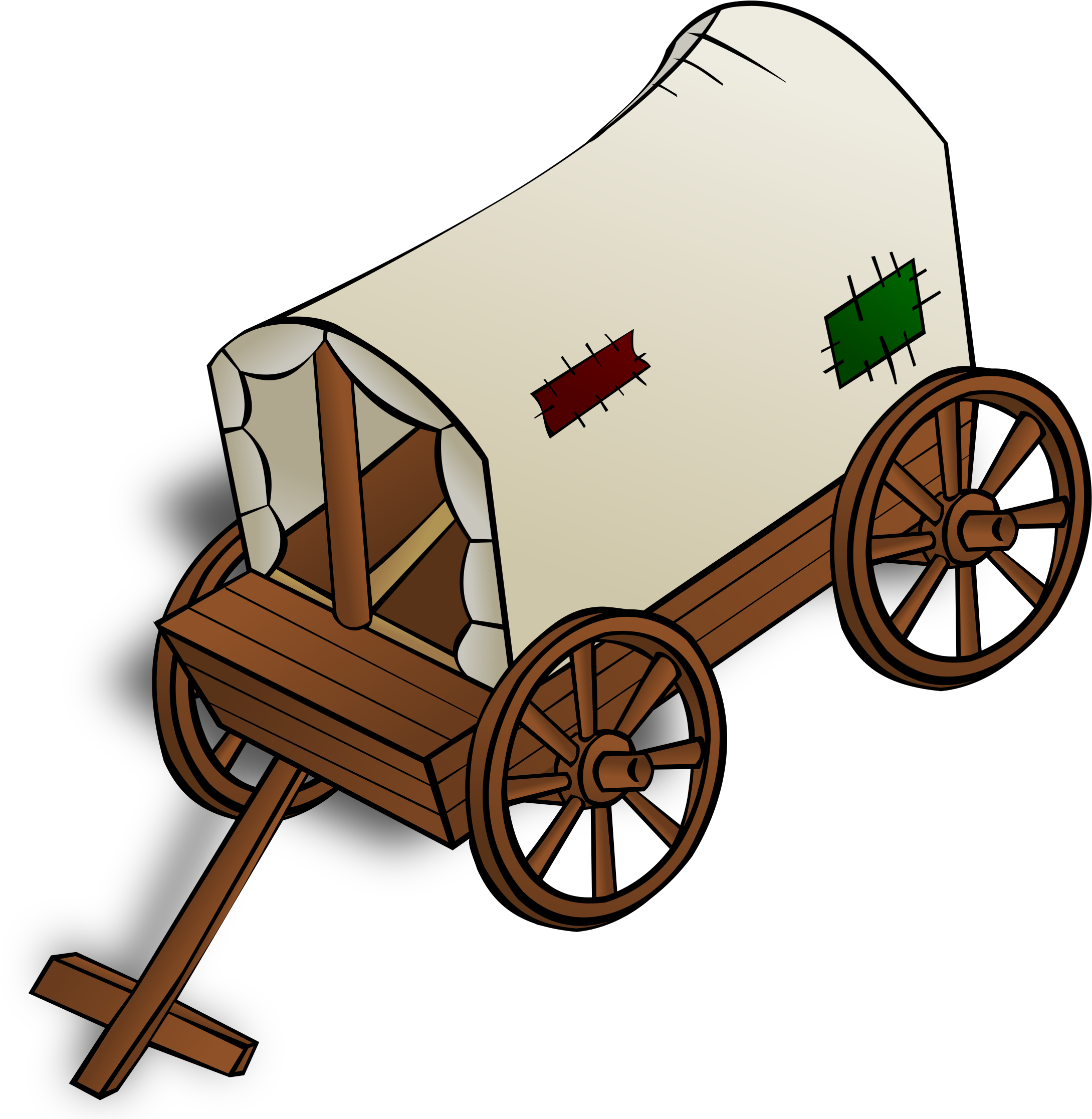 Big Image - Cart Wagon Clipart (2400x2400), Png Download