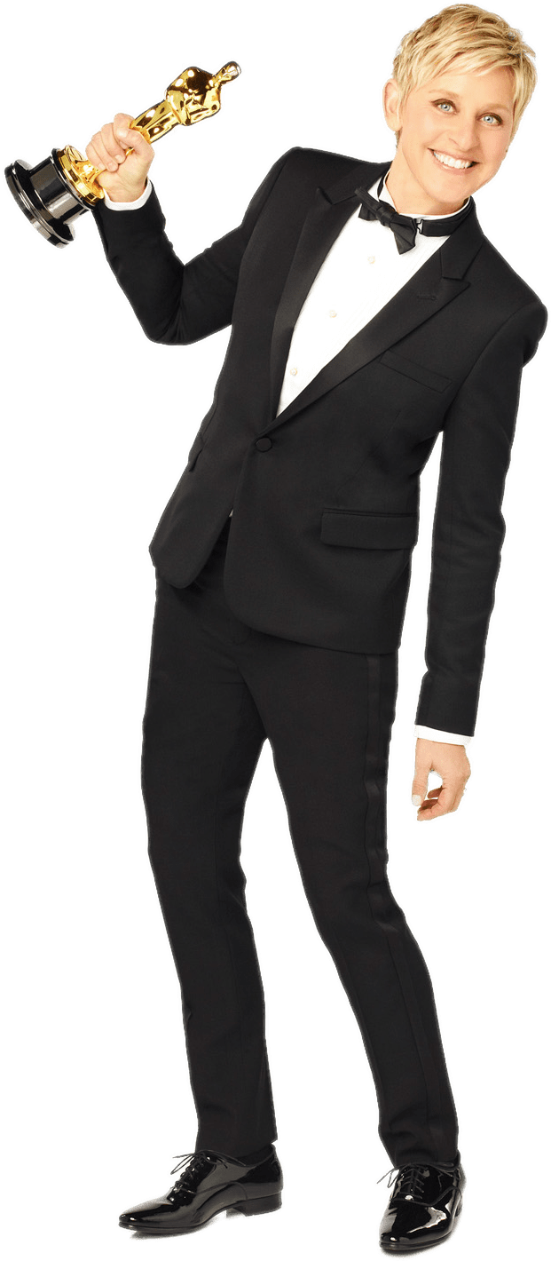 Download - Ellen Degeneres Oscars Clipart (1047x1572), Png Download