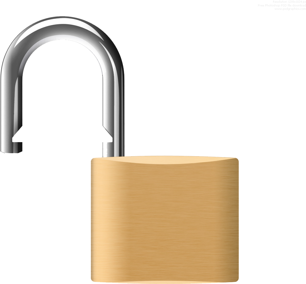 Download - Unlocked Padlock Clipart (1280x1024), Png Download