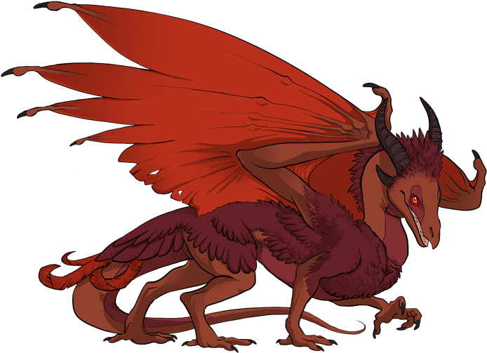 Vulture Dragon F Small - Vulture Dragon Clipart (700x506), Png Download