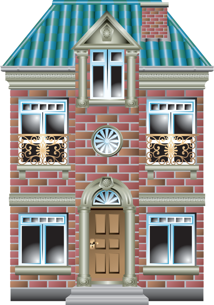 House Quilts, Fabric Houses, Paper Houses, Cute - Big House Cartoon Png Clipart (717x1024), Png Download