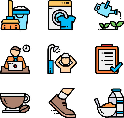 Morning Routine - Employee Happy Flat Icon Clipart (600x564), Png Download