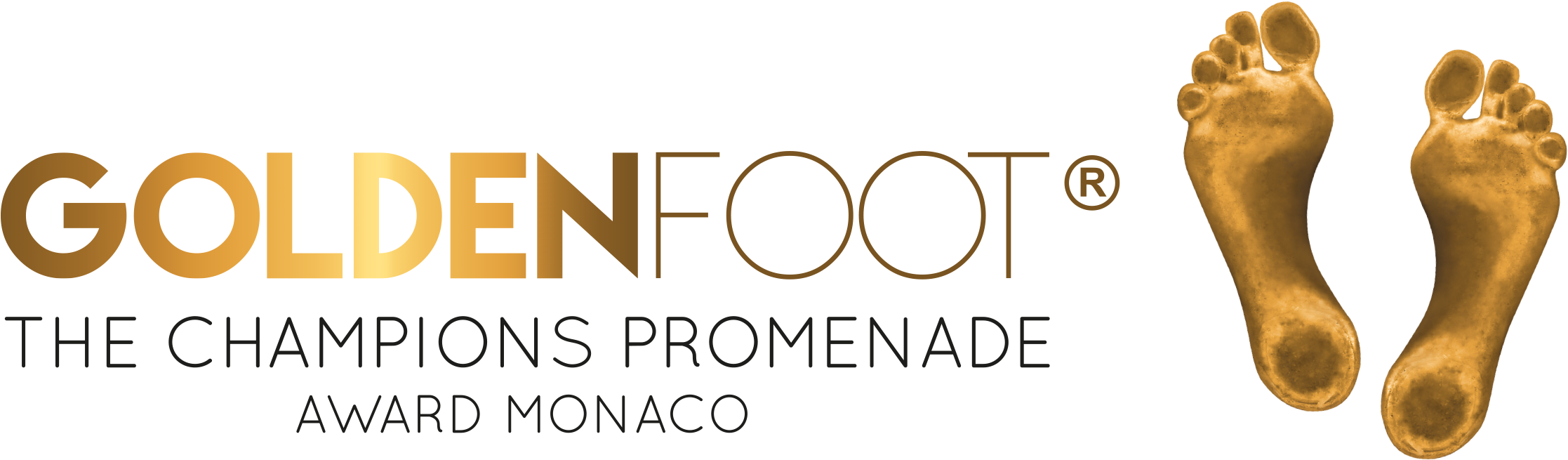 Golden Foot New Logo - Graphic Design Clipart (2332x775), Png Download