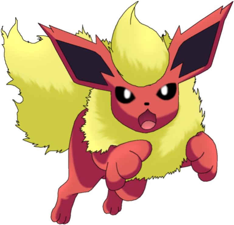 50 Pokemon - Flareon Clipart (800x857), Png Download