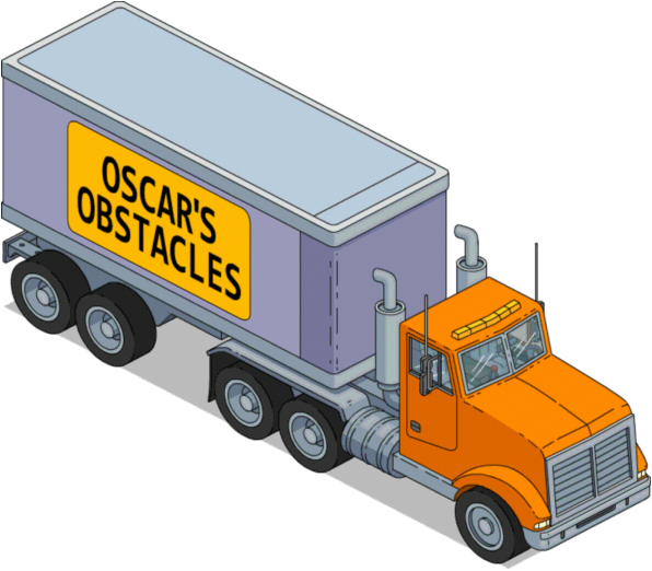 Tapped Out Oscar's Obstacles Truck - Simpsons Tapped Out Vehicles Clipart (596x522), Png Download