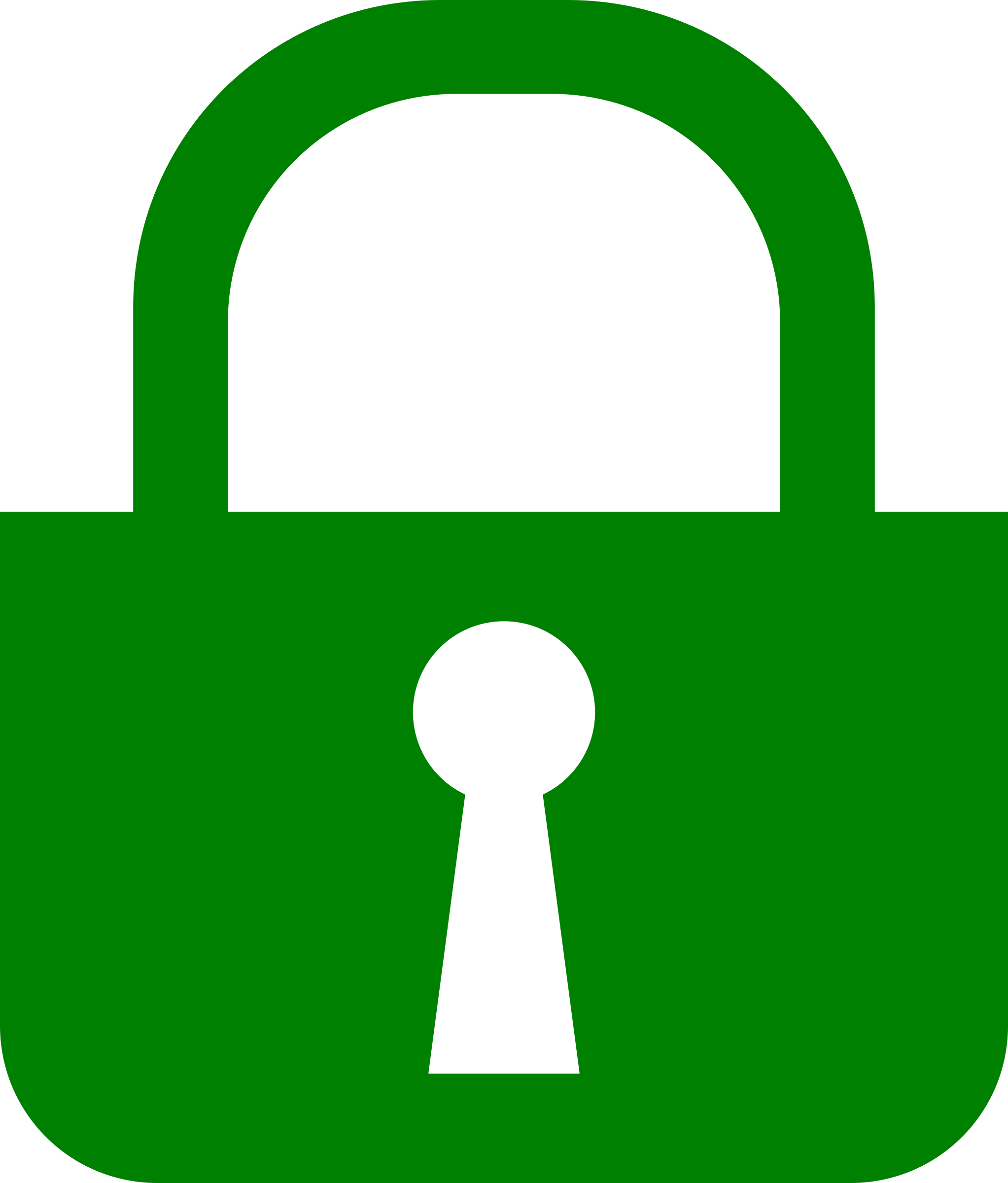 This Free Icons Png Design Of Simple, Flat Padlock Clipart (2045x2400), Png Download