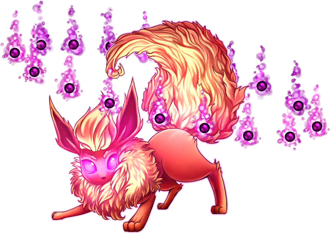 Flareon Used Will O Wisp By Ikiska Clipart (1290x912), Png Download
