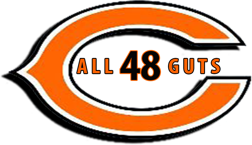 Cushing C 48 All Guts Logo - Chicago Bears Logos, Uniforms, And Mascots Clipart (864x531), Png Download