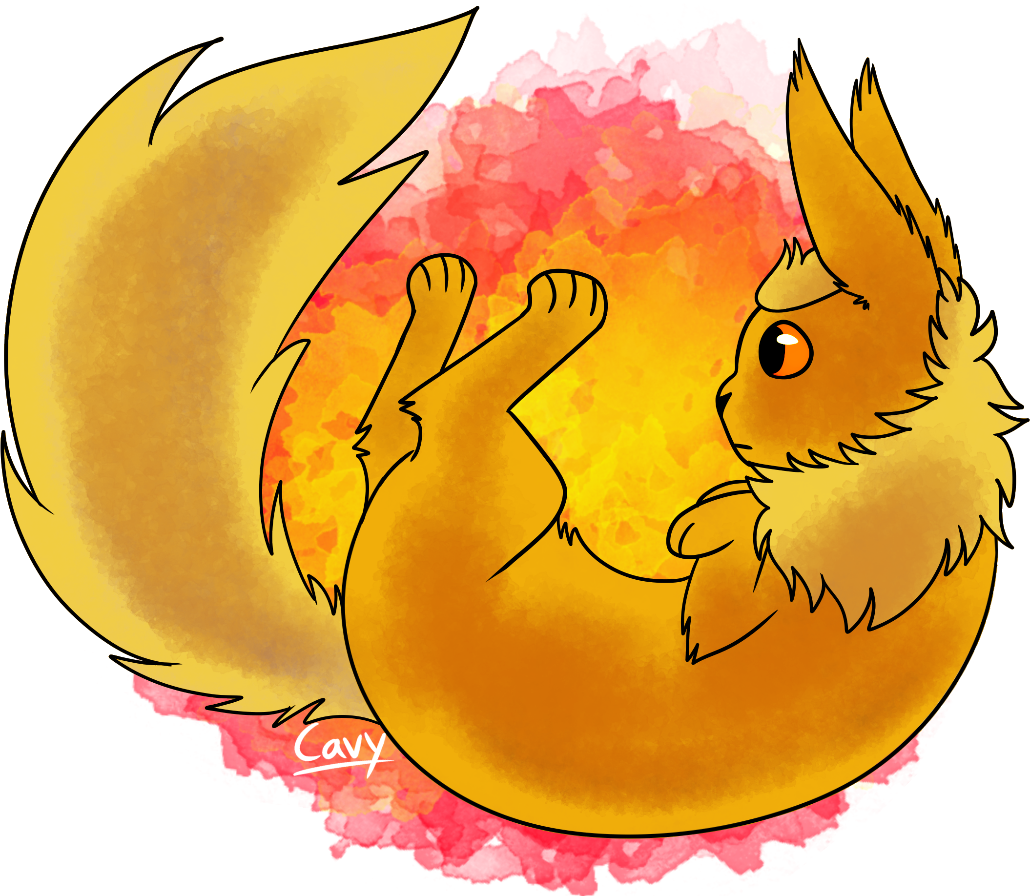 Flareon - Cartoon Clipart (2300x2000), Png Download