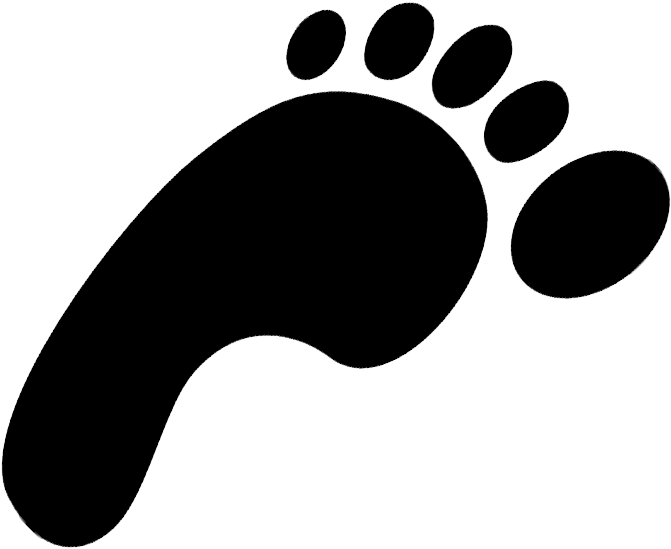 Footprints Clipart Shoe Print - Transparent Background Foot Print Png (730x616), Png Download