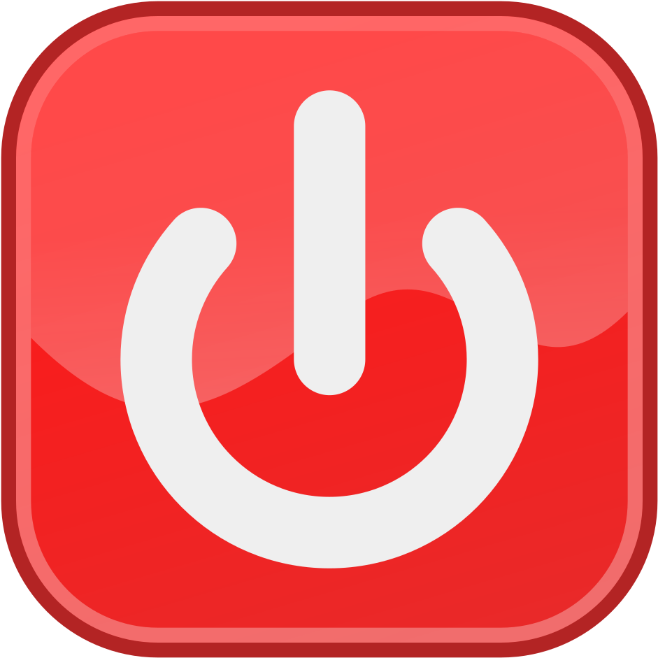 File - Shutdown Button - Svg - Shutdown Button Clipart (1024x1024), Png Download