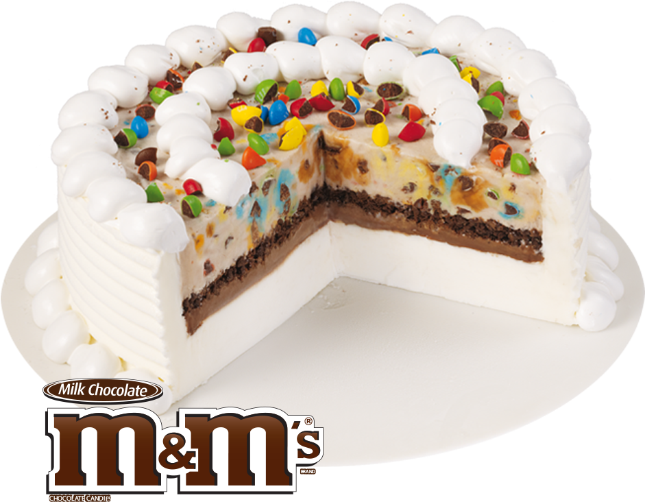 Dq® Round Cake - M&m's Clipart (940x863), Png Download