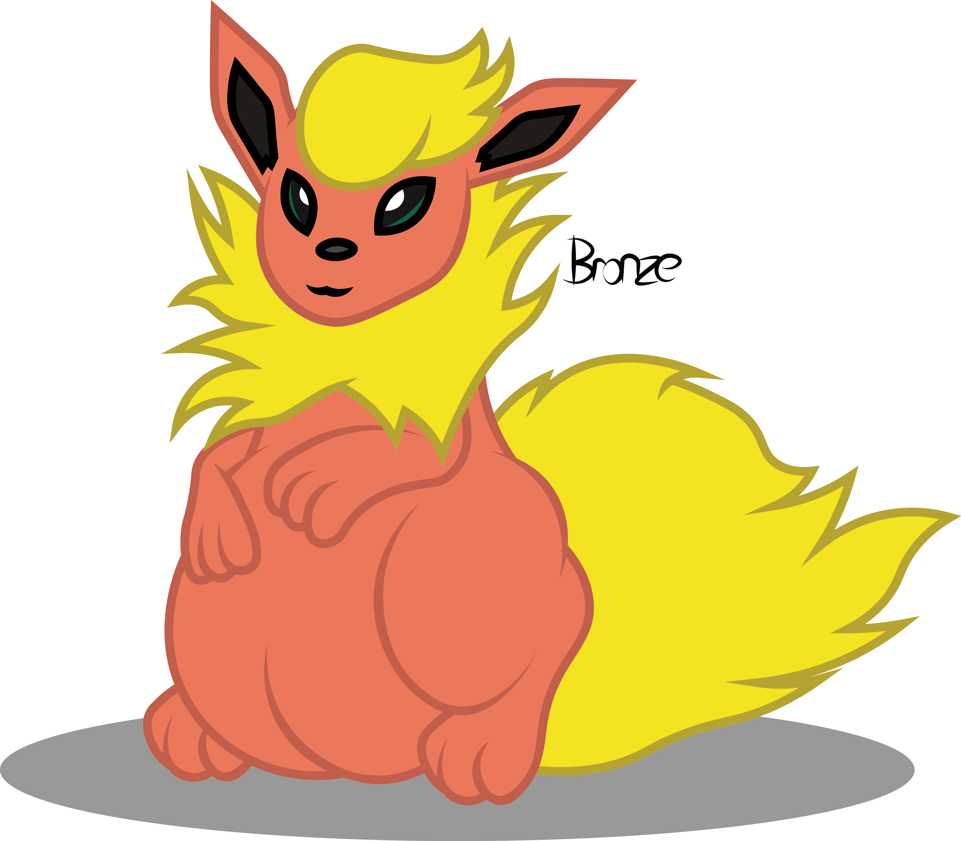 Flareon - Pregnant Pokemon Flareon Clipart (3332x2916), Png Download