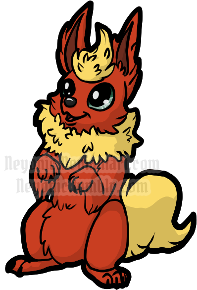 Beggin Flareon - Cartoon Clipart (466x663), Png Download