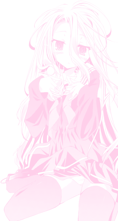 Transparent Shiro ♔ Src Png - Aesthetic Anime Girl Transparent Clipart (500x750), Png Download