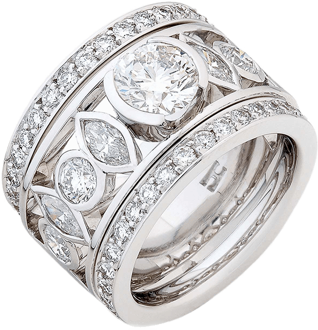 Jewellery Online Indian Jewelry Sets Bangles Rings - Wide Band Dress Ring With Diamonds Clipart (626x650), Png Download