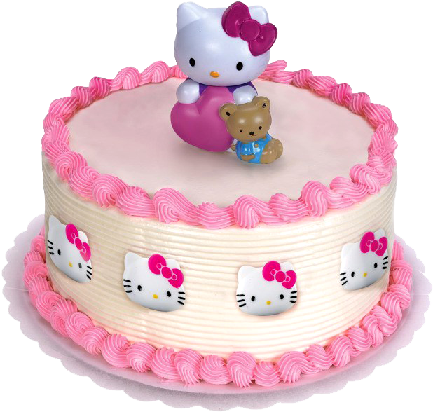 Birthday Cake For Girls - Hello Kitty Cake Png Clipart (720x720), Png Download