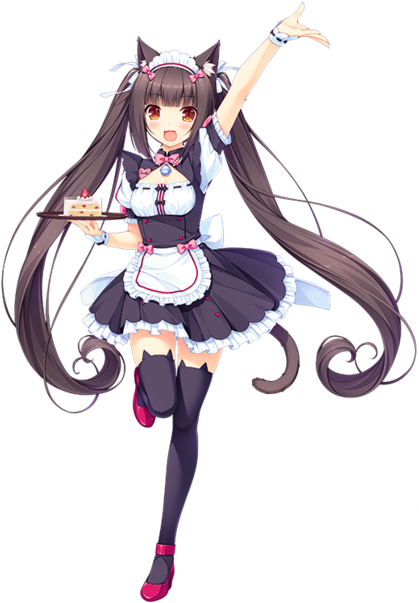 Chocola Nekopara Maid Clipart (500x645), Png Download