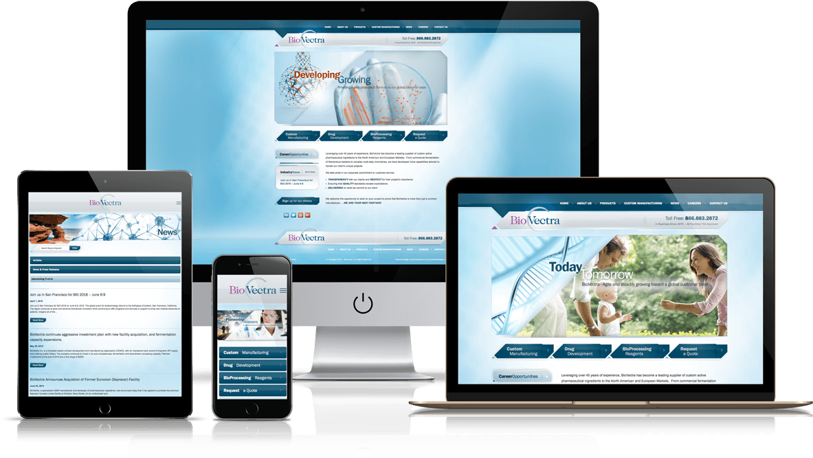 A Full Custom Responsive Wordpress Site For A Pharmaceutical - Fully Responsive Wordpress Website Clipart (1500x900), Png Download