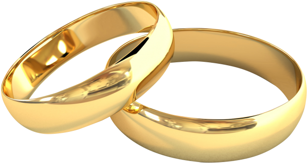Gold Wedding Rings Png Clipart (696x522), Png Download