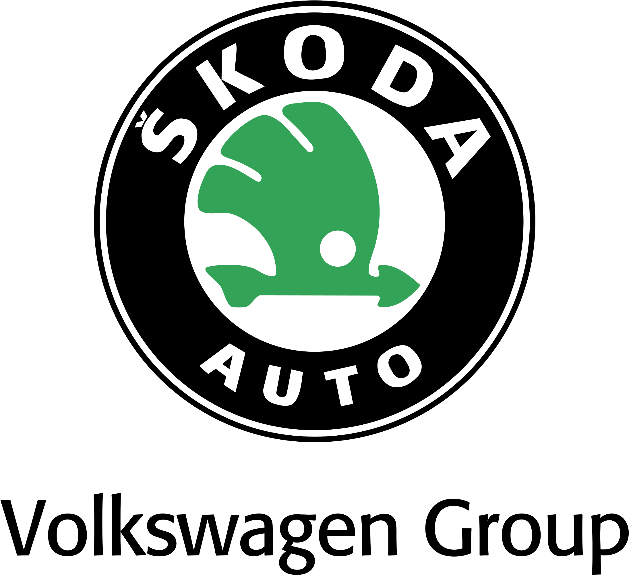 Skoda Auro Logo Png Transparent - Skoda Volkswagen Group Logo Clipart (2400x2400), Png Download