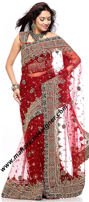 Buy Designer Sarees India - Wedding Heavy Sarees Clipart (700x700), Png Download