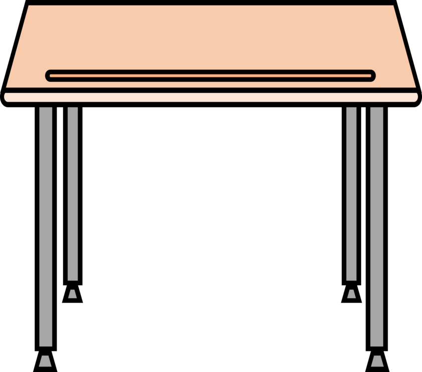 Table Computer Desk School Office - Desk Clipart - Png Download (851x750), Png Download