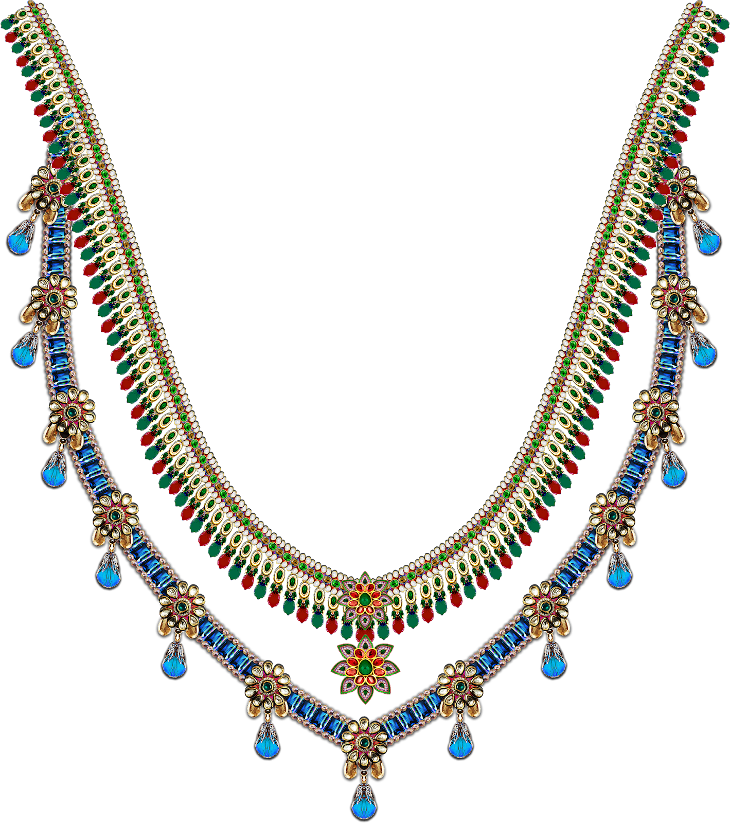 Gold Necklace, Necklace Set, Gold Necklace Design, - Necklace Clipart (1419x1600), Png Download