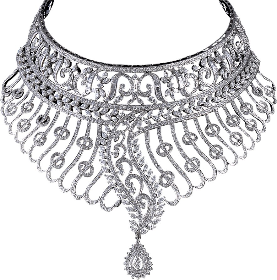 Diamond Necklace Transparent Png - Diamond Necklace Designs Png Clipart (1000x1000), Png Download