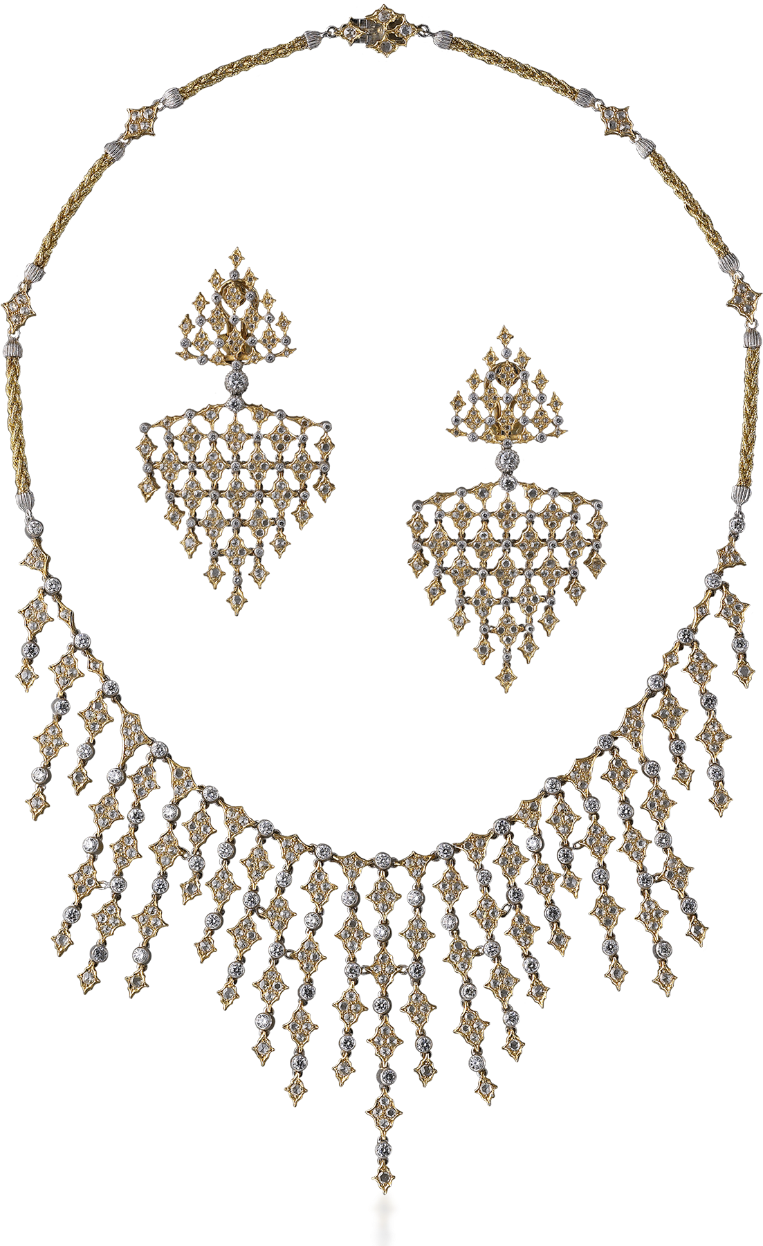 Necklace And Pendant Earrings Set - Necklace Clipart (1800x1800), Png Download