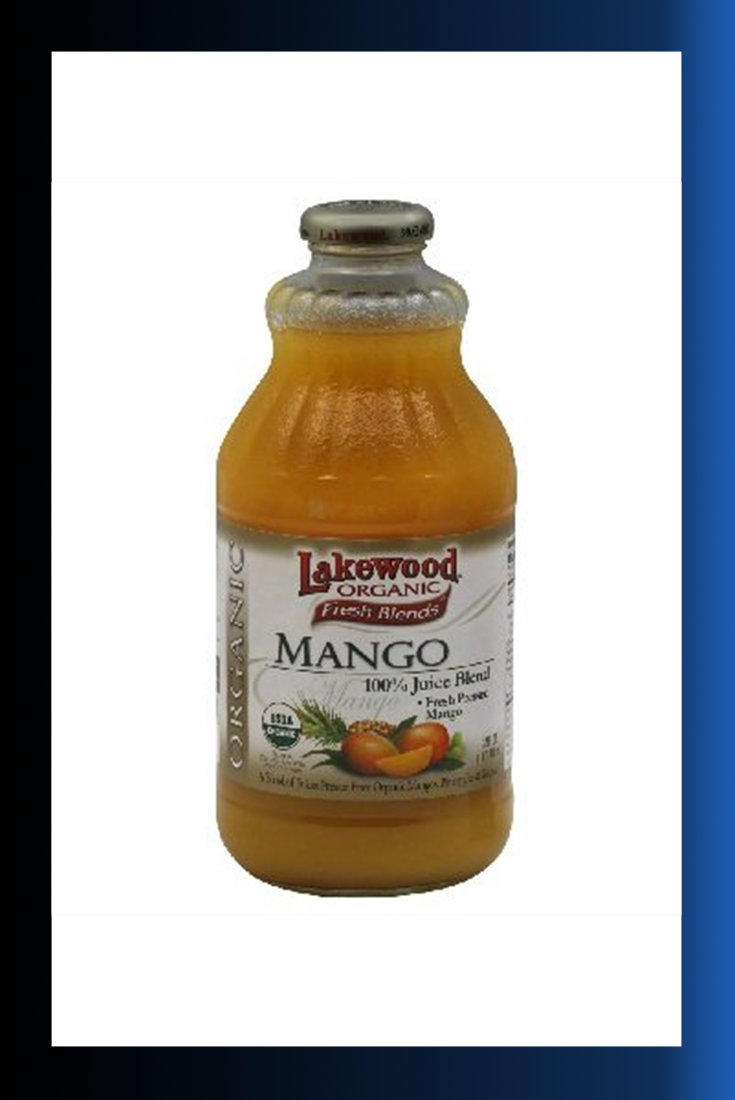 Lakewood Organic Mango Juice, 32 Ounce 12 Per Case - Bottle Clipart (735x1100), Png Download