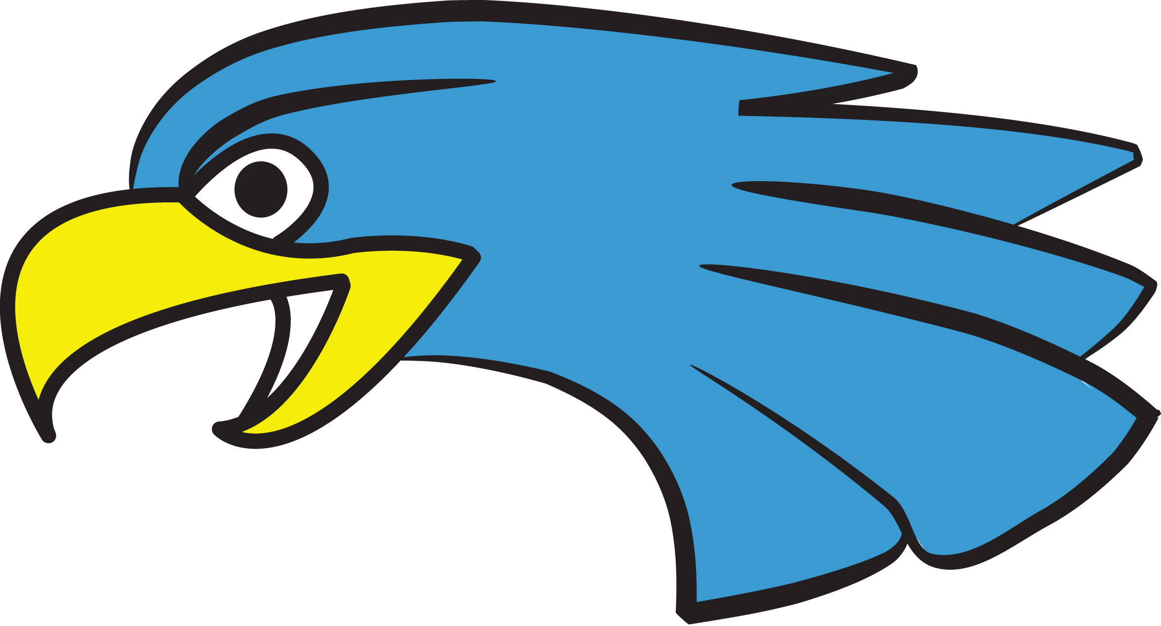Eagle-head - Wc Eagles Logo Clipart (2352x1268), Png Download