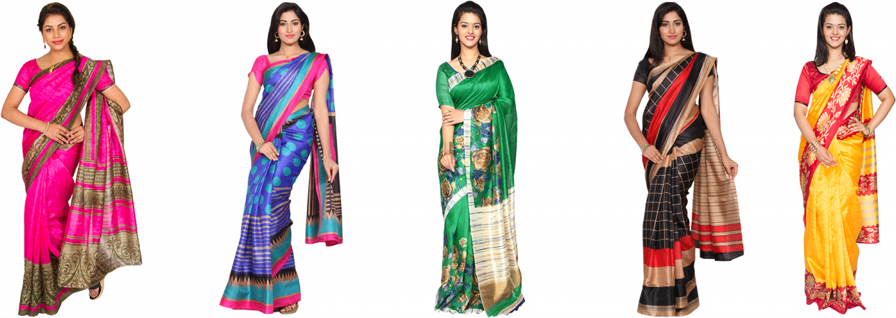 Agni 5 Bhagalpuri Saree Collections - Silk Clipart (1287x457), Png Download