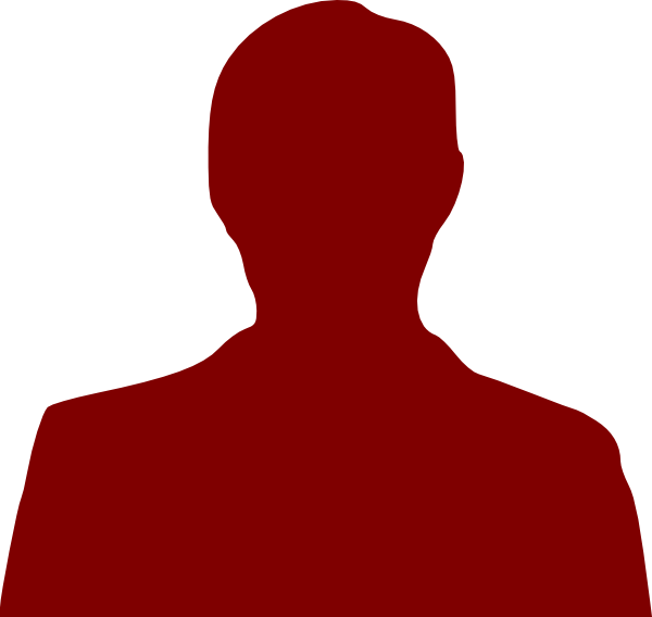 Person Outline Dark Red Clip Art At Clipart Library - Person Outline - Png Download (600x568), Png Download