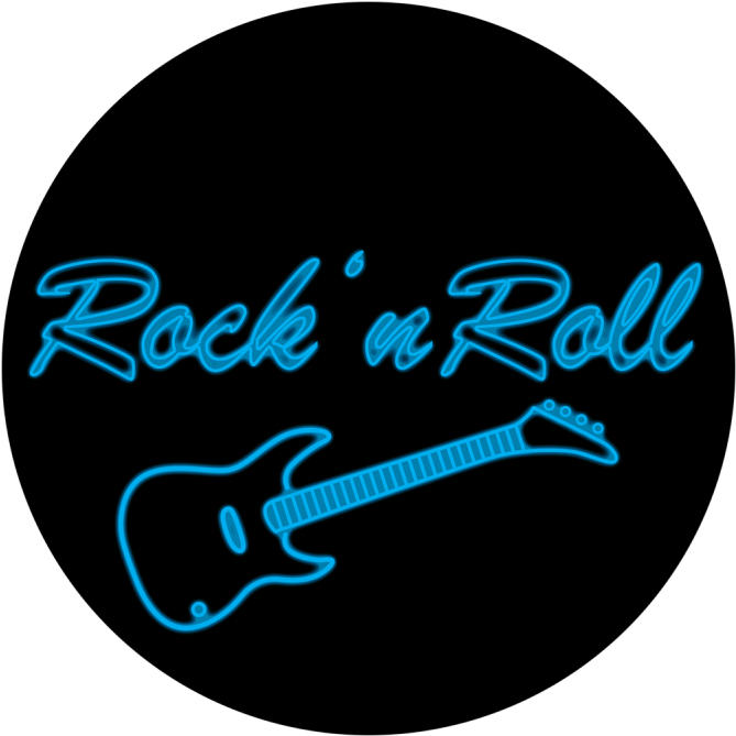 Rock 'n Roll Sign - Circle Clipart (800x800), Png Download