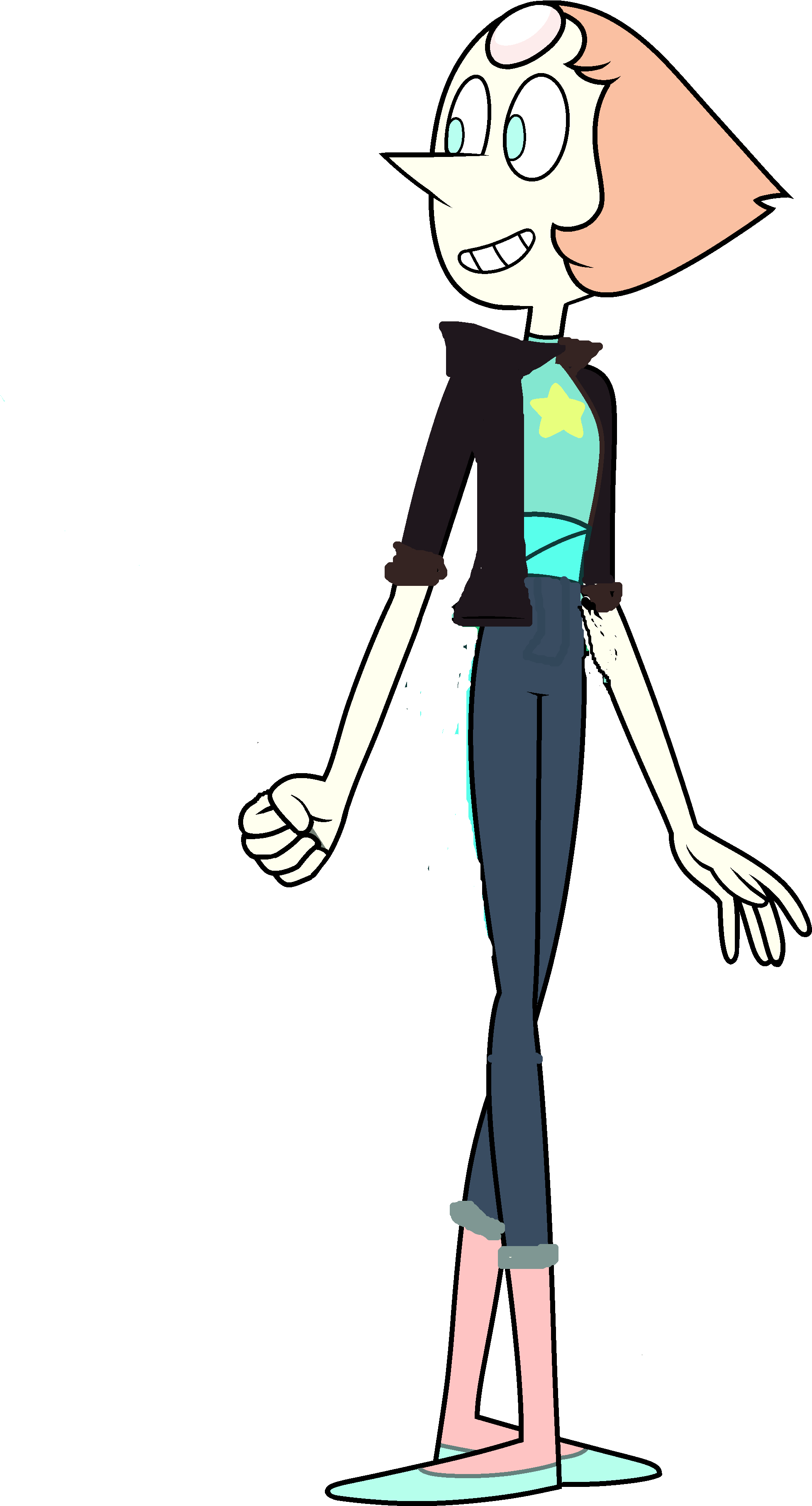 Pearl With Jacket And Jeans - Pearl Jacket Steven Universe Clipart (1957x3627), Png Download